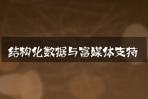 结构化数据与富媒体支持